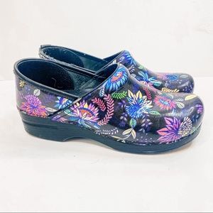 Dansko Professional Wildflower patent leather clog